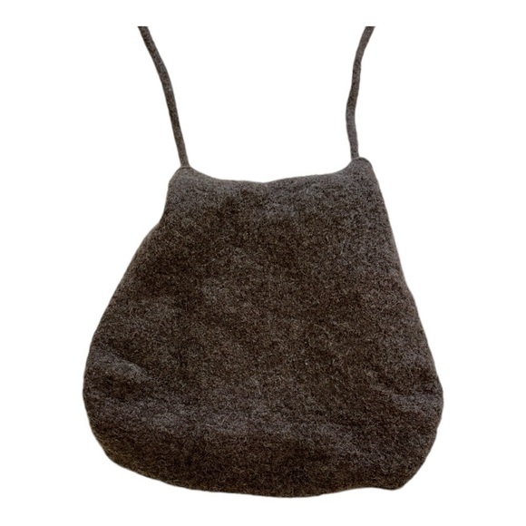 Natural Wool Handmade Seamless Felted Purse / Tote Bag - Picture 3 of 13